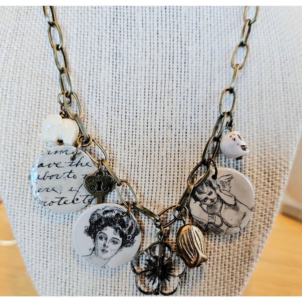 Heirloom Multi Charm Necklace: New Orig. Design- Curiosities by SG